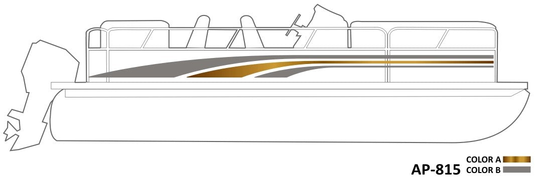 AP-815 - 2 Color Vinyl Boat Graphics Kit