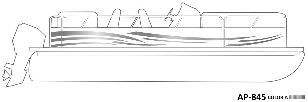 AP-845 1 Color Vinyl Boat Graphics Kit