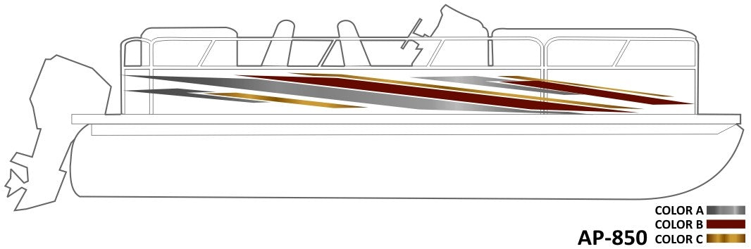 AP-850 3 Color Vinyl Boat Graphics Kit