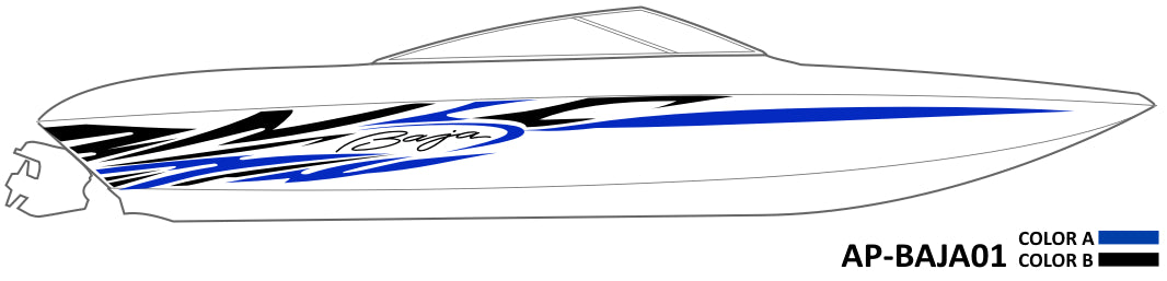 AP-BAJA01 - Outlaw 2 Color Vinyl Boat Graphics Kit