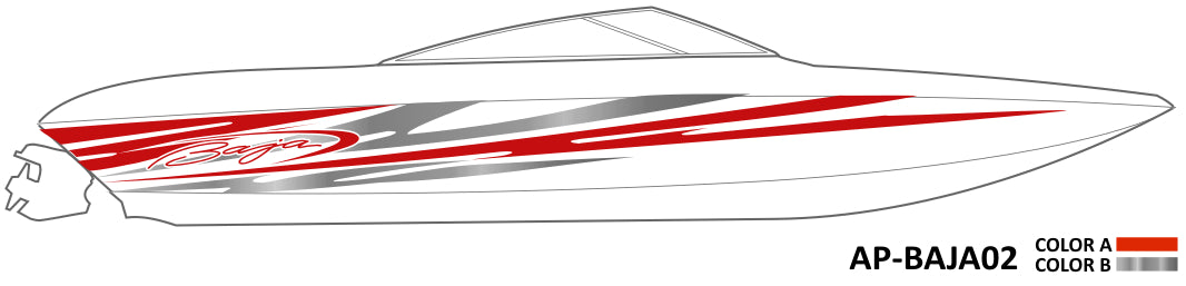 AP-BAJA02 - Outlaw 2 Color Vinyl Boat Graphics Kit