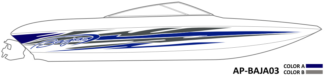 AP-BAJA03 - Outlaw 2 Color Vinyl Boat Graphics Kit