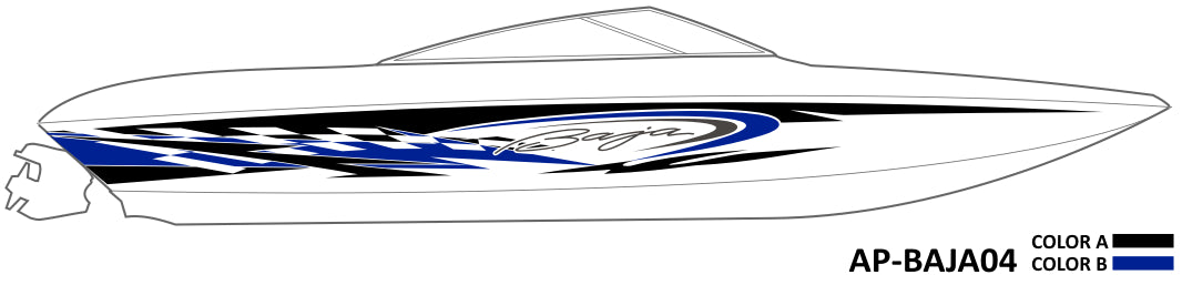 AP-BAJA04 - Outlaw 2 Color Vinyl Boat Graphics Kit