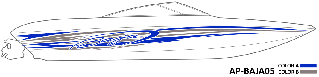 AP-BAJA05 - Outlaw 2 Color Vinyl Boat Graphics Kit