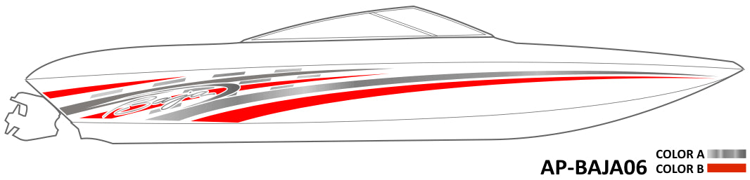 AP-BAJA06 - Outlaw 2 Color Vinyl Boat Graphics Kit