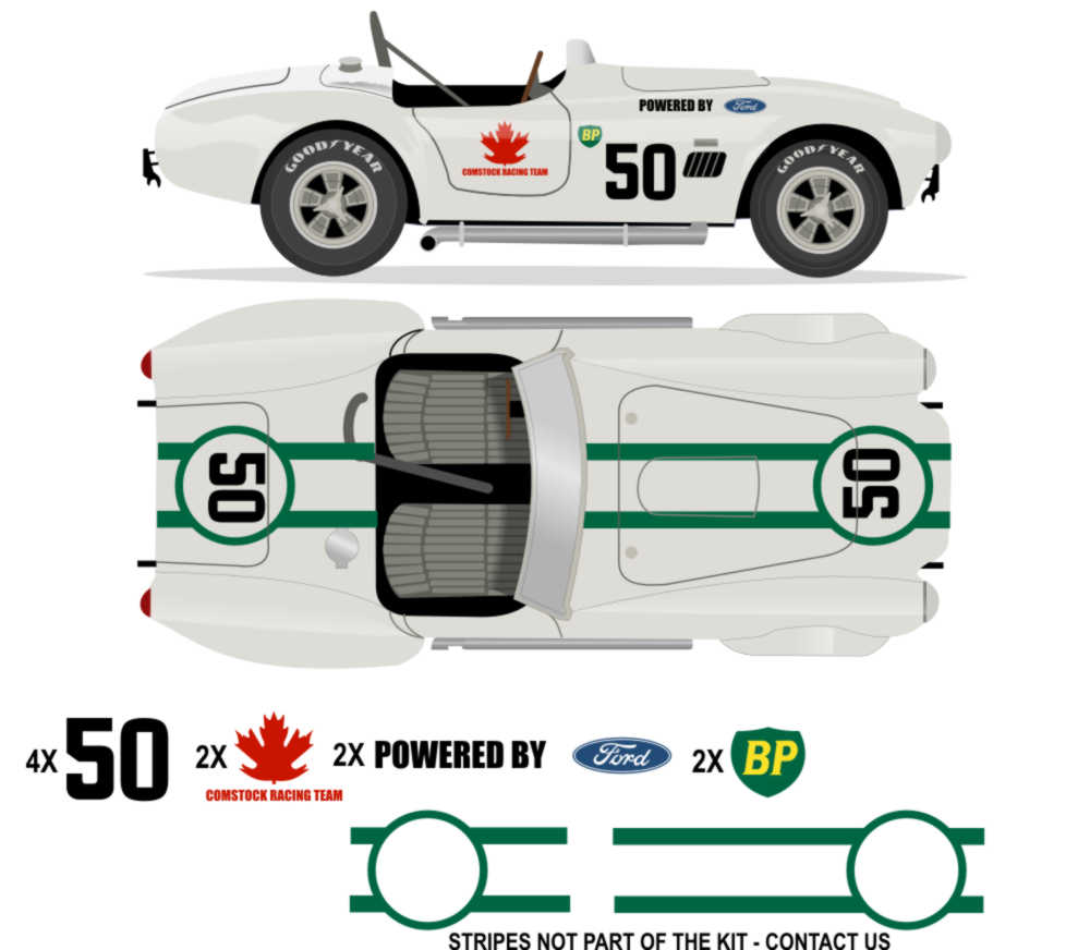 1963 427 COBRA - Canadian Grand Prix 1963 No 50 Livery Kit - Raceline Digital