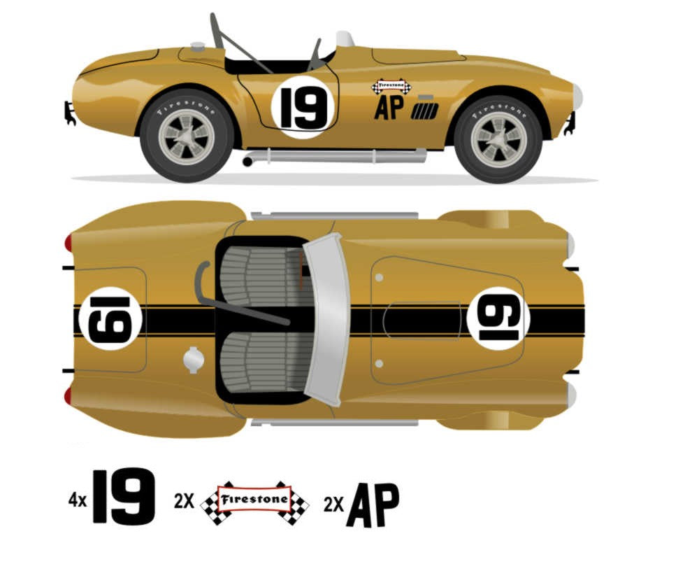 1965 427 COBRA - USRRC Virginia Intl Speedway 1967 No 19 Kit