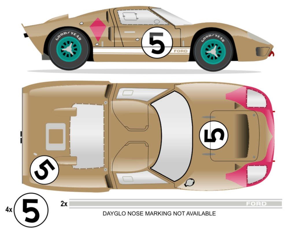 1966 GT40 MK II LeMans - P1016 No 5 Kit - Raceline Digital