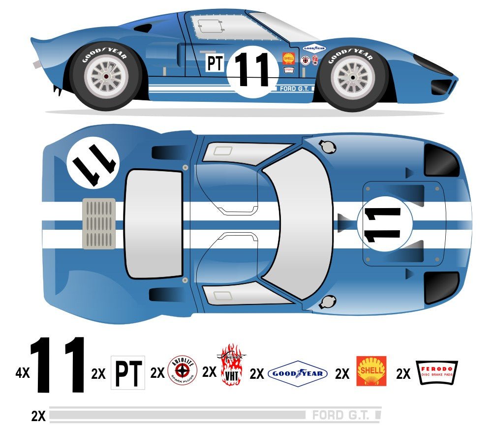 GT40 MK I GT/103 Sebring 12hr 1965 No 11 Kit - Raceline Digital
