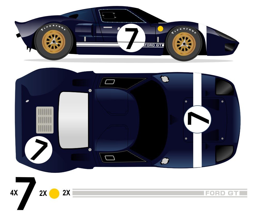 GT40 MK I LeMans 1965 - P1004 No 7 Kit - Raceline Digital