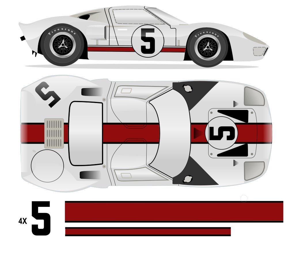 GT40 MK I Monza 1966 - P1010 No 5 Kit - Raceline Digital