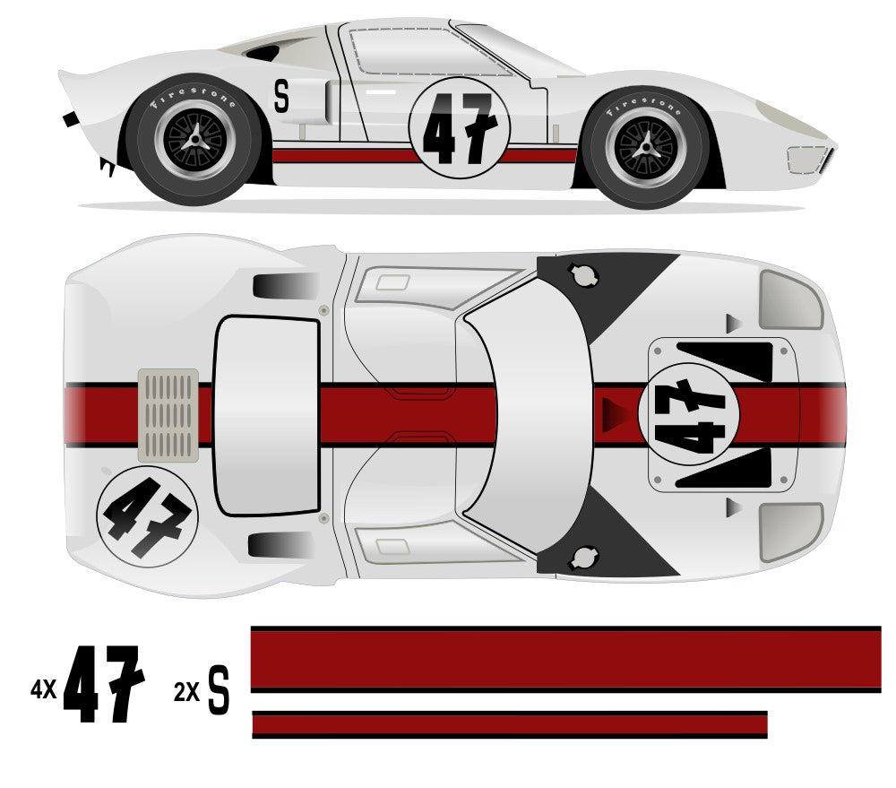 GT40 MK I Nurburging 1966 - P1010 No 47 Kit
