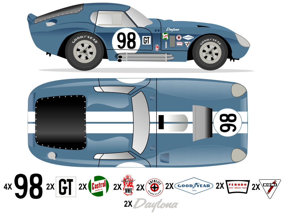 1965 COBRA DAYTONA - Restored No 98 Kit