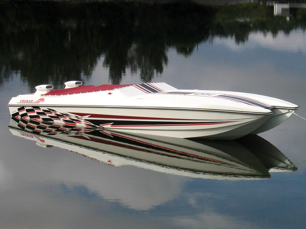 AP-020 - 1 Color Vinyl Boat Graphics Kit