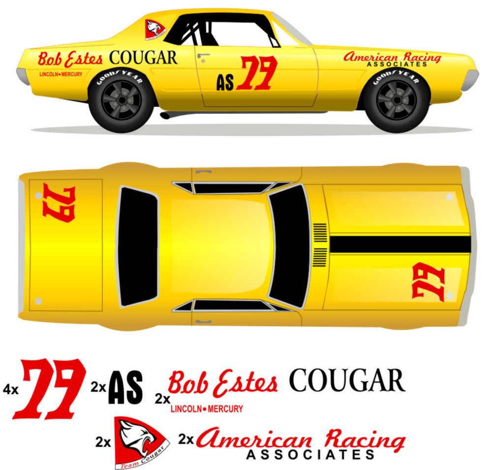 1967 Trans Am Cougar Bob Estes No 79 Livery Kit - Raceline Digital