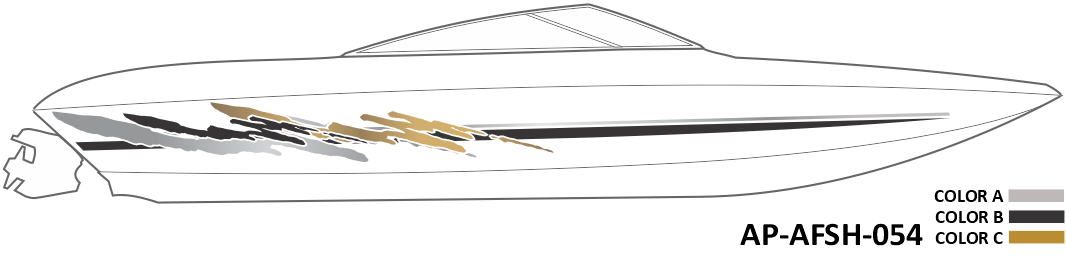 AP-AFSH-054 - Aftershock Series 3 Color Vinyl Boat Graphics Kit