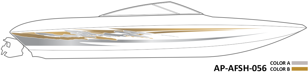 AP-AFSH-056 - Aftershock Series 2 Color Vinyl Boat Graphics Kit
