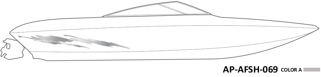 AP-AFSH-069 - Aftershock Series 1 Color Vinyl Boat Graphics Kit - Raceline Digital