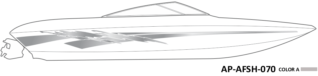 AP-AFSH-070 - Aftershock Series 1 Color Vinyl Boat Graphics Kit - Raceline Digital