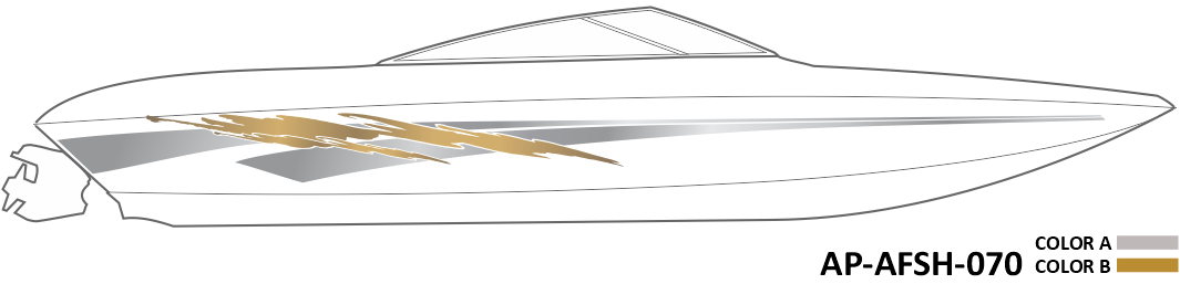 AP-AFSH-070 - Aftershock Series 2 Color Vinyl Boat Graphics Kit
