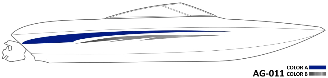 AG-011 - 2 Color Vinyl Boat Graphics Kit