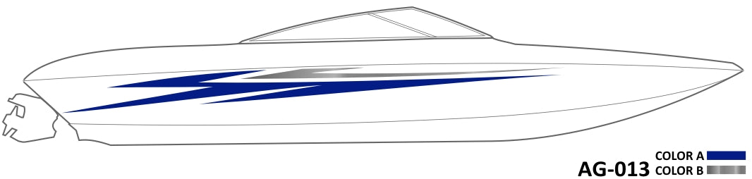 AG-013 - 2 Color Vinyl Boat Graphics Kit