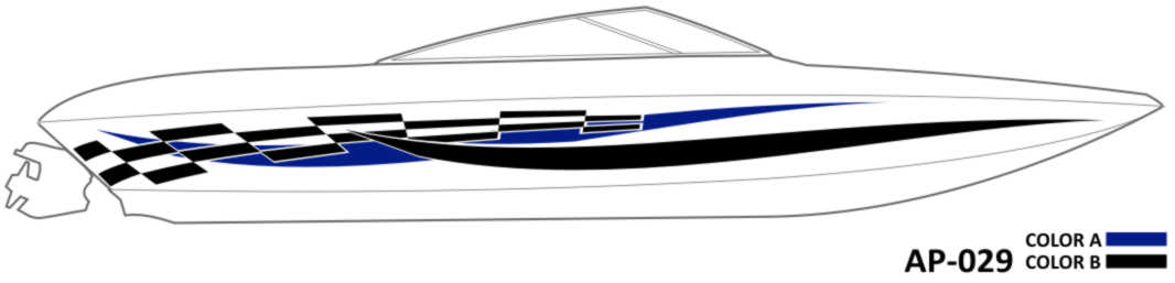 AP-029 - 2 Color Vinyl Boat Graphics Kit