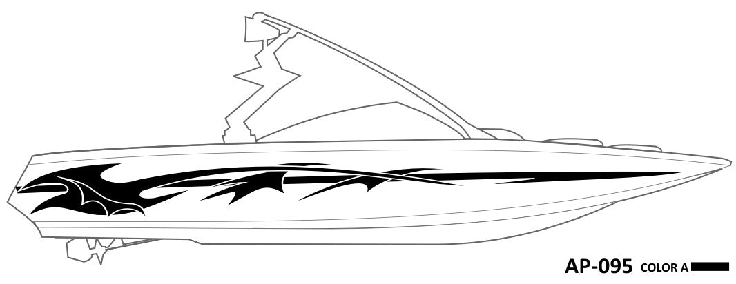 AP-095 - 1 Color Vinyl Boat Graphics Kit