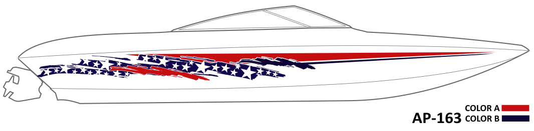 AP-163 - 2 Color Vinyl Boat Graphics Kit