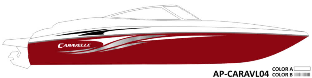 AP-CARVL04 - Caravelle 2 Color Vinyl Boat Graphics Kit