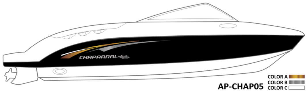 AP-CHAP05 - Chaparral 3 Color Vinyl Boat Graphics Kit