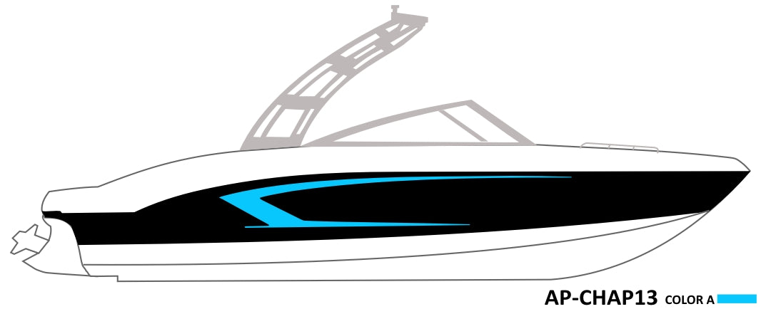 AP-CHAP13 - Chaparral 1 Color Vinyl Boat Graphics Kit