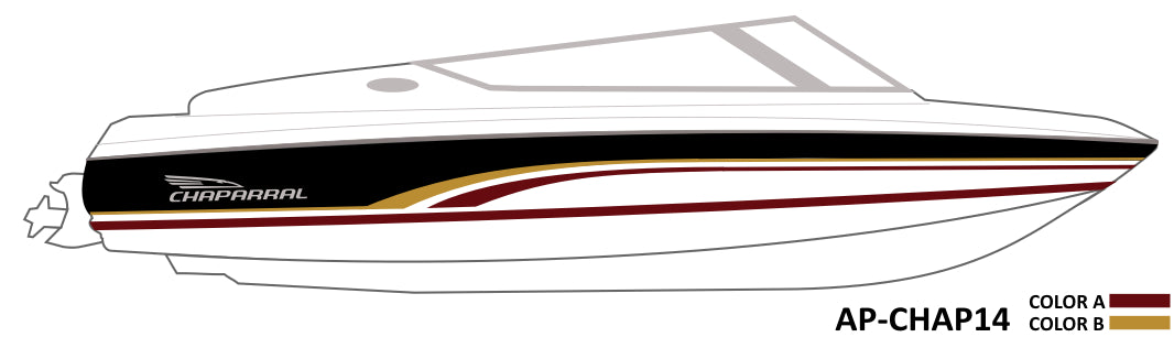 AP-CHAP14 - Chaparral 2 Color Vinyl Boat Graphics Kit