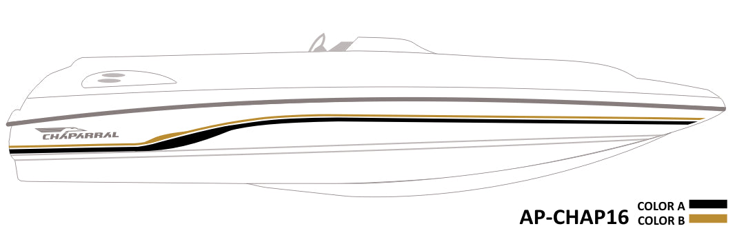 AP-CHAP-16 - Chaparral Series 2 Color Vinyl Boat Graphics Kit