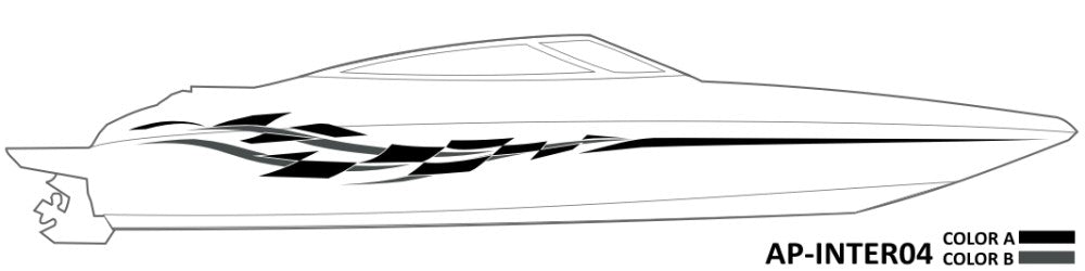 AP-INTER04 - Caravelle Interceptor 2 Color Vinyl Boat Graphics Kit