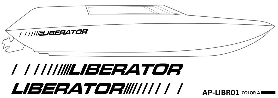 AP-LIBER01 - Liberator 1 Color Vinyl Boat Graphic Kit