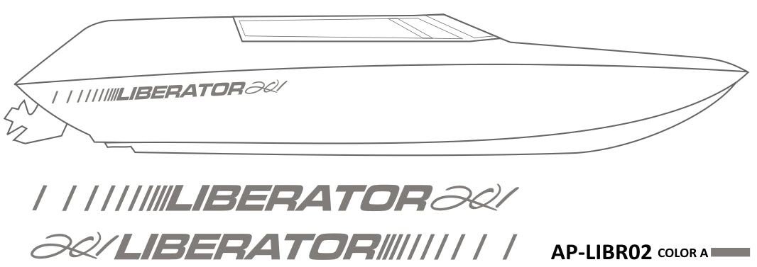 AP-LIBER02 - Liberator 1 Color Vinyl Boat Graphic Kit