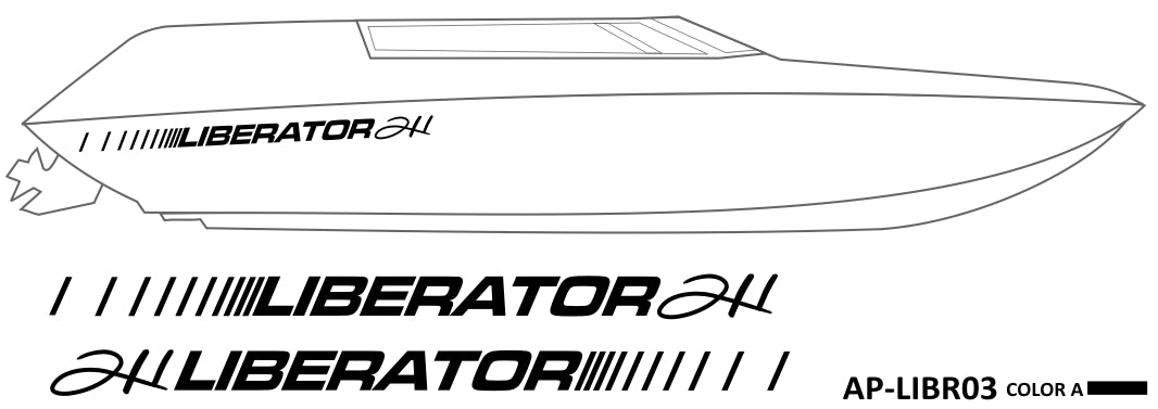 AP-LIBER03 - Liberator 1 Color Vinyl Boat Graphic Kit