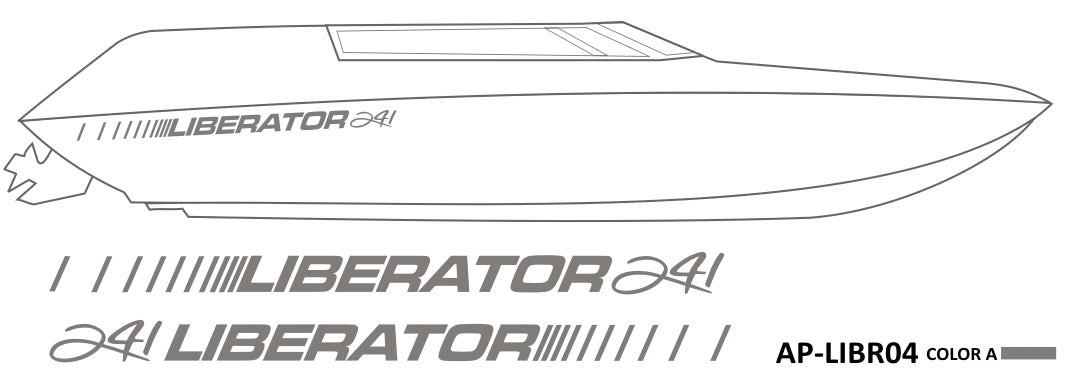 AP-LIBER04 - Liberator 1 Color Vinyl Boat Graphic Kit