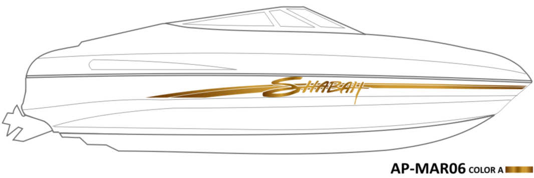 AP-MAR06 - Mariah Shabah 1 Color Vinyl Boat Graphics Kit