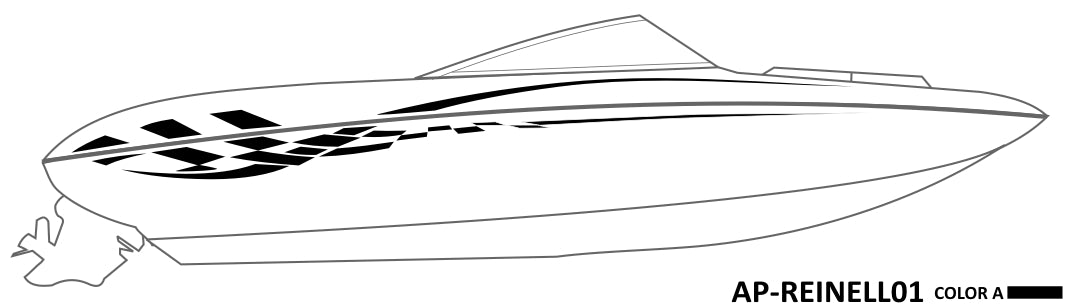 AP-REINELL01 - Reinell 1 Color Vinyl Boat Graphics Kit