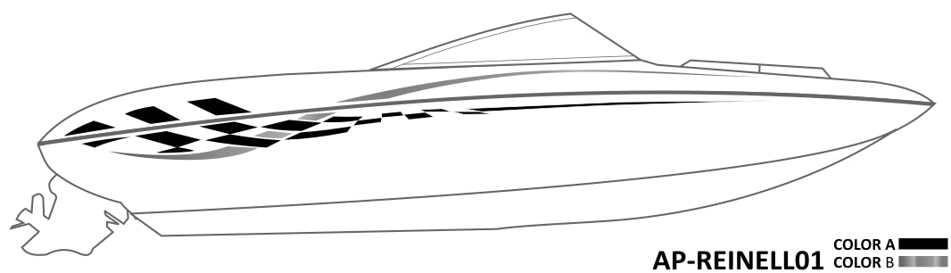AP-REINELL01 - Reinell 2 Color Vinyl Boat Graphics Kit