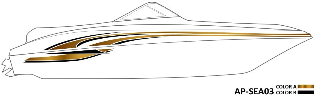 AP-SEA03 - Sea Ray 2 Color Vinyl Boat Graphics Kit