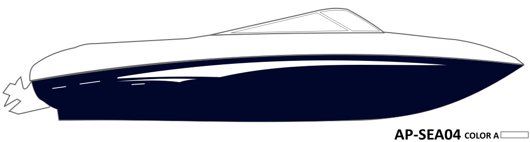 AP-SEA04 - Sea Ray 1 Color Vinyl Boat Graphics Kit