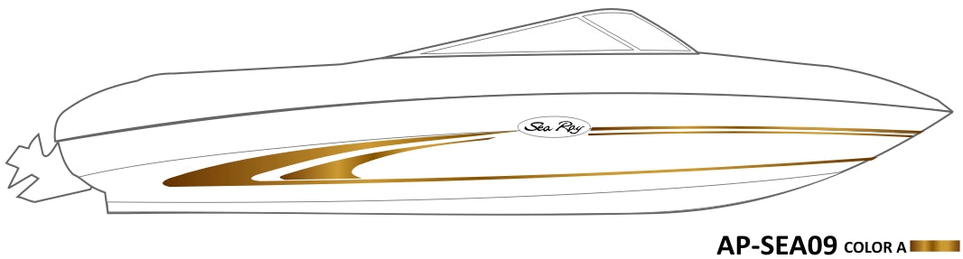 AP-SEA09 - Sea Ray 1 Color Vinyl Boat Graphics Kit