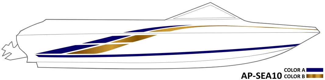 AP-SEA10 - Sea Ray 2 Color Vinyl Boat Graphics Kit