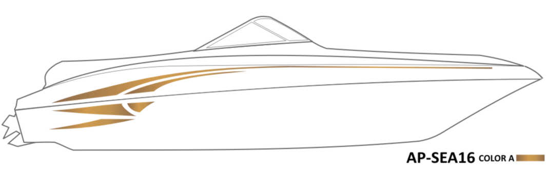 AP-SEA16 - Sea Ray 1 Color Vinyl Boat Graphics Kit