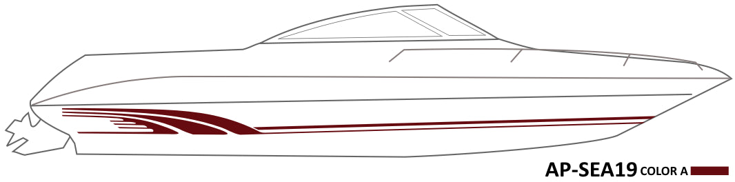 AP-SEA19 - Sea Ray 1 Color Vinyl Boat Graphics Kit