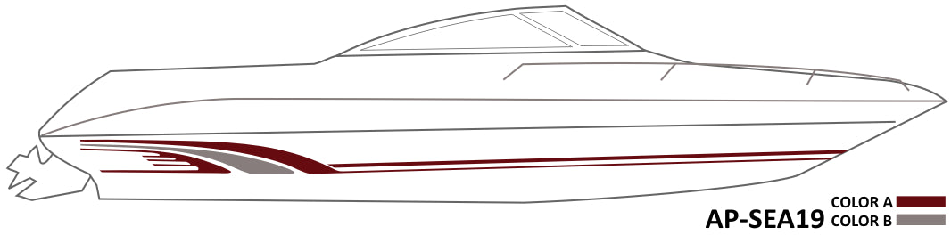 AP-SEA19 - Sea Ray 2 Color Vinyl Boat Graphics Kit
