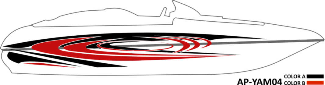 AP-YAM04 - Yamaha 2 Color Vinyl Boat Graphics Kit